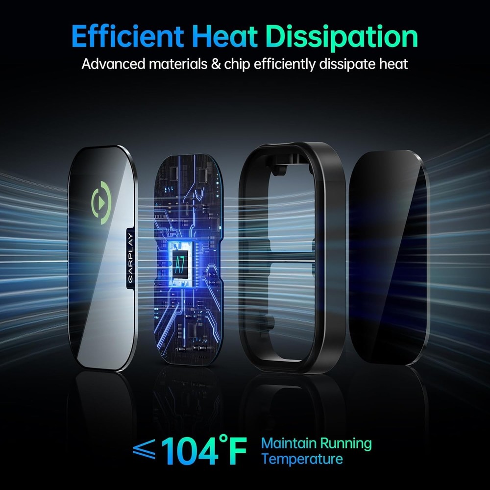 Wireless Apple CarPlay Adapter Plug Play Auto Connect iPhone Cars