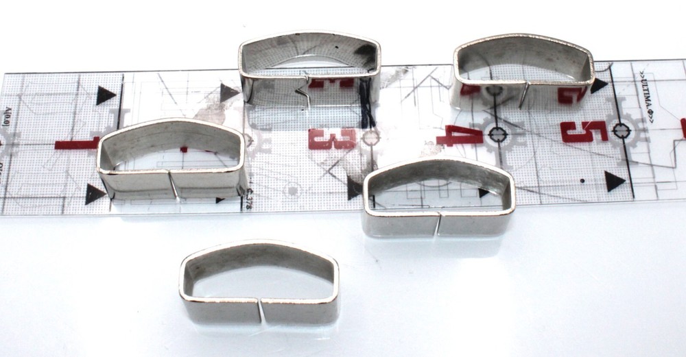 Nickel Plated Rounded Belt Loop 1.0" x5