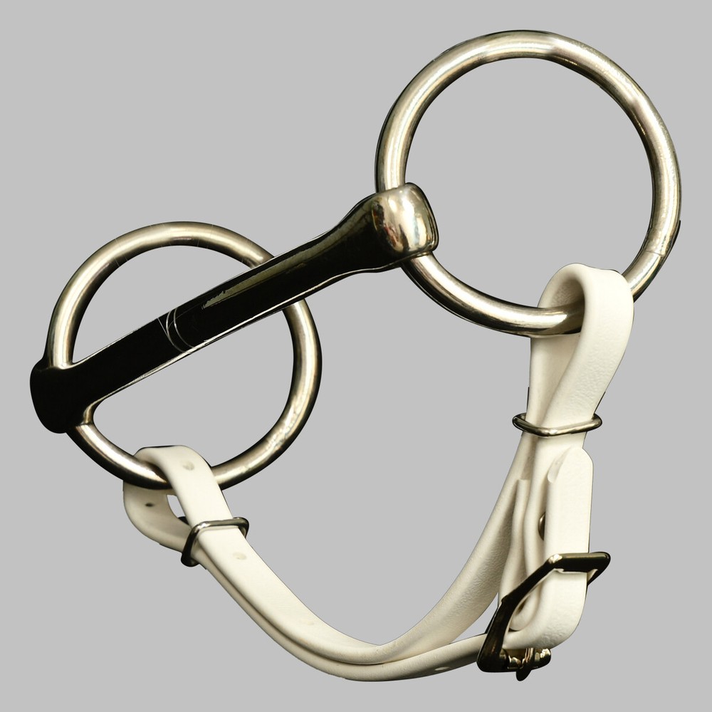 READY MADE- HORSE SIZE White CURB STRAP