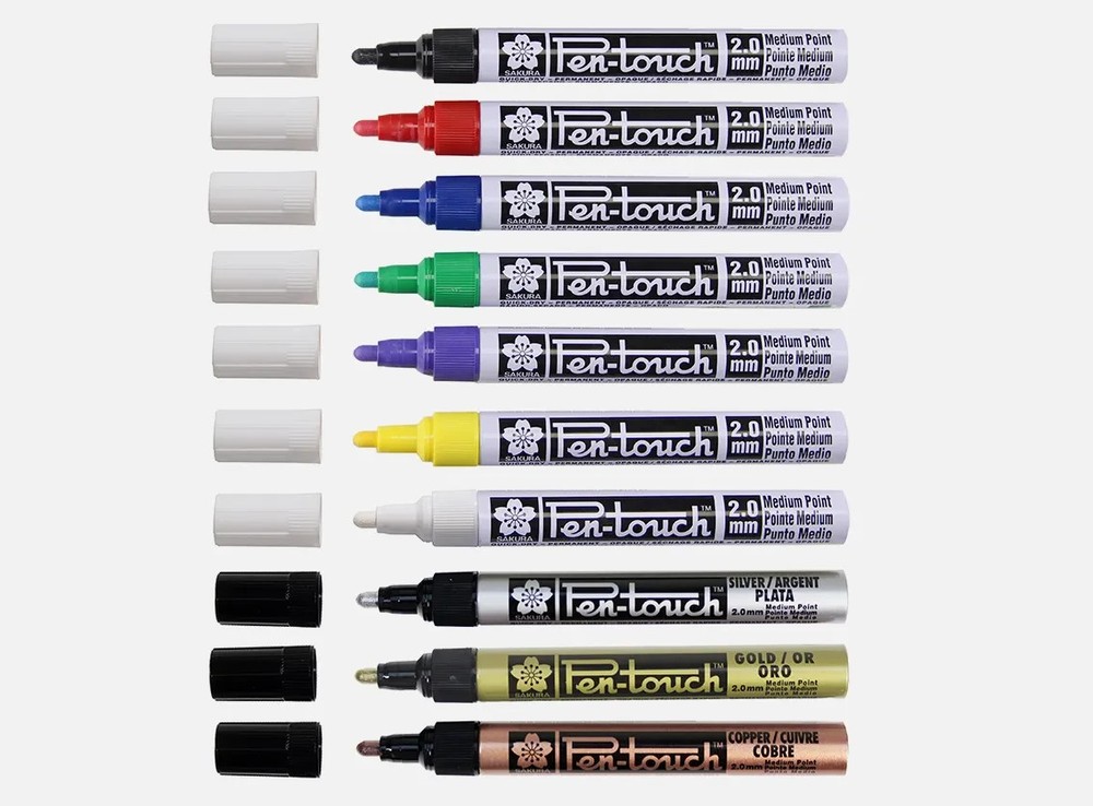 Sakura Pen-Touch Permanent Marker pen YELLOW- 2.0mm Medium Point