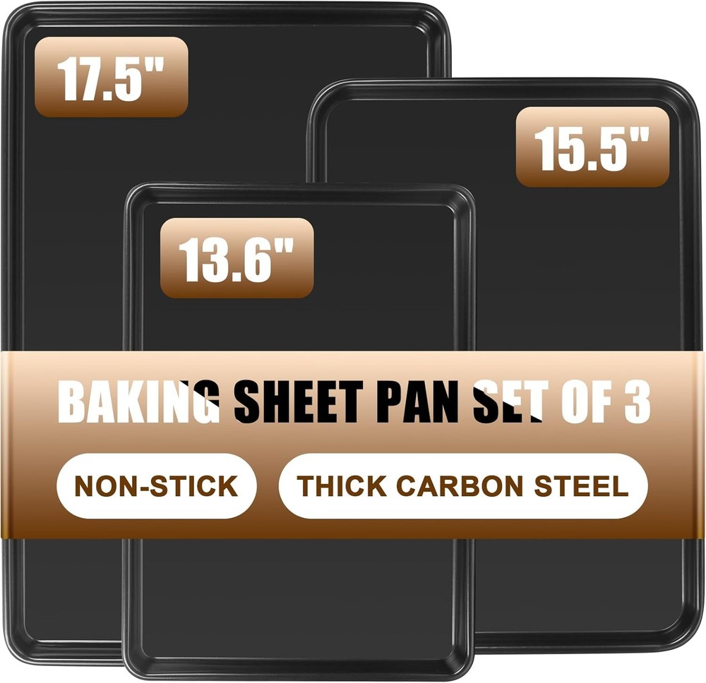 Baking Sheet Pan, mercial Cookie Sheets for Baking, Nonsti