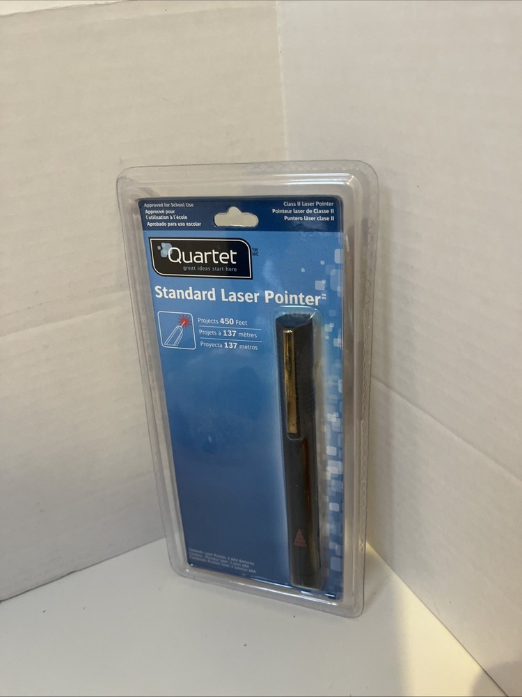 Quartet Standard Laser Pointer, Class 2, MP-1202Q, Projects 450 feet, School Use