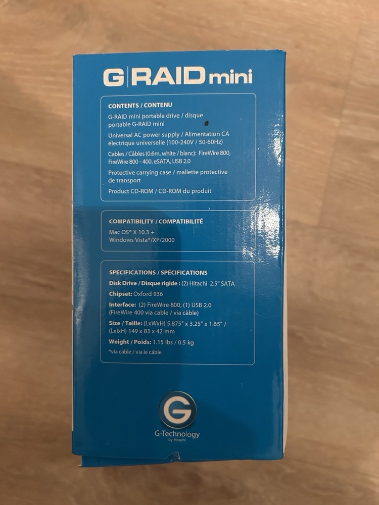 G-Technology G-Raid Mini 500GB Professional RAID Storage