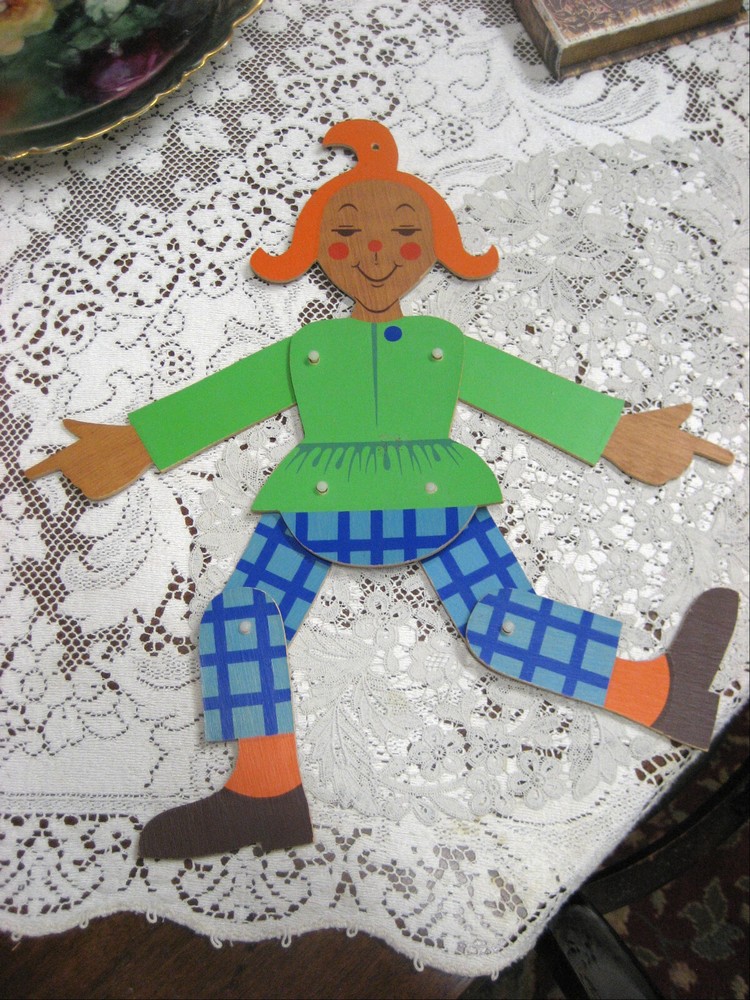 Moritz Red-Haired Boy Wood Jumping Jack Pull String Toy - Hampelmann