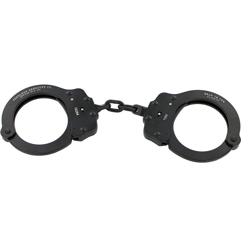 Peerless Model 730C Superlite Chain-Linked Handcuffs & Keys, Black (10 Pack)