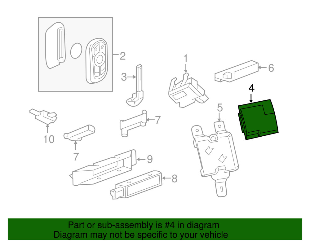 Genuine GM Keyless Entry Control Module 13518772
