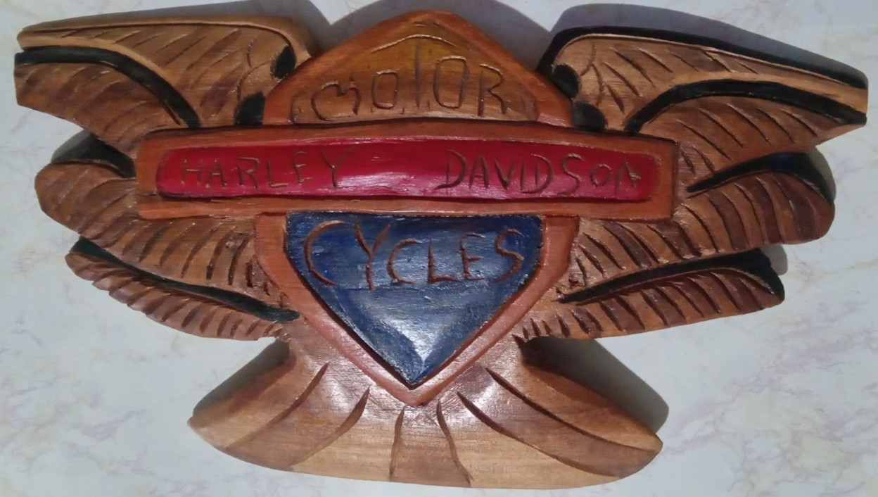 Harley-Davidson Wood Handmade 15 Inch Sign