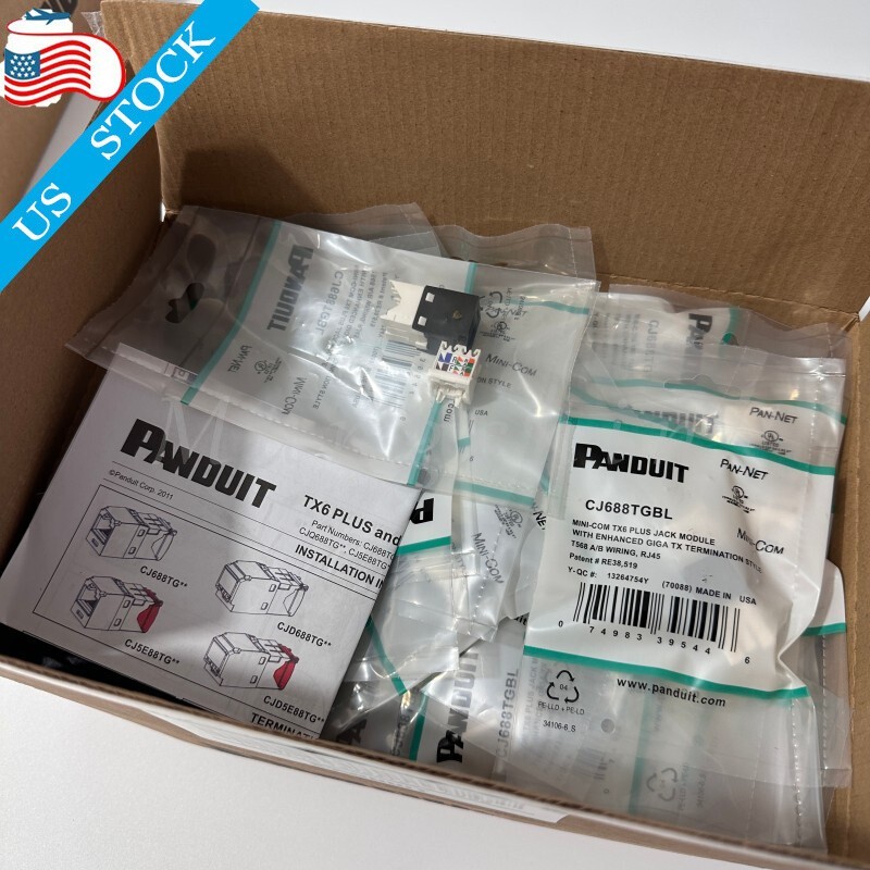 OEM Panduit Giga TX Cat6 Network jack White Green Red Yellow Blue Black Qty 50