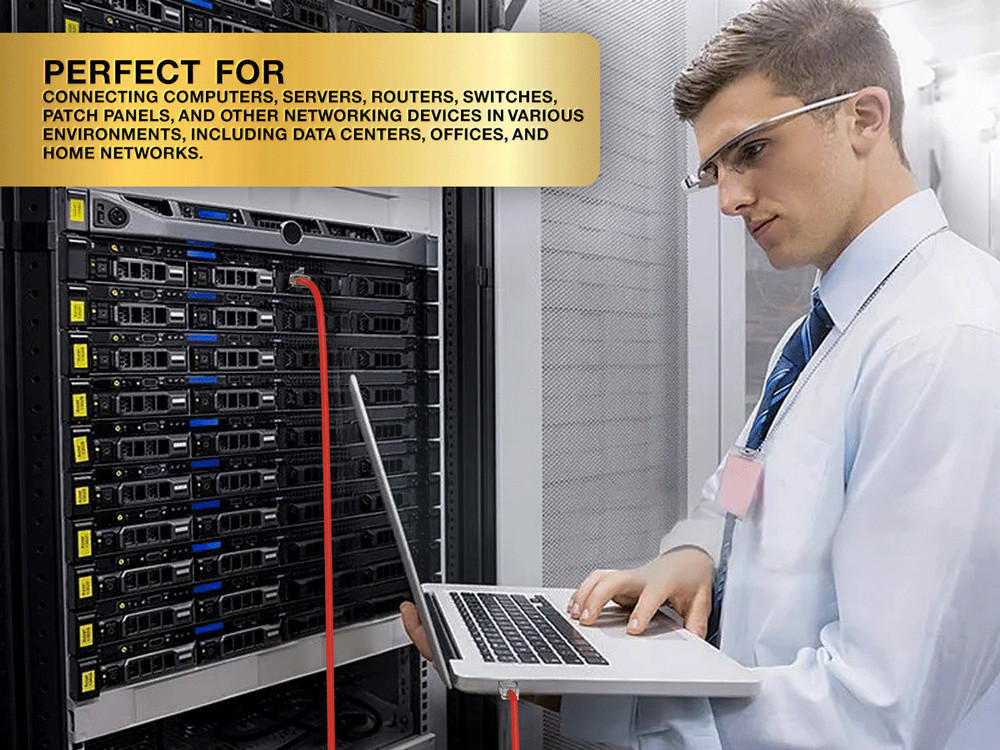 100ft Cat5e UTP Non-Booted Ethernet Network Patch Cable 24AWG Bare Copper, Red