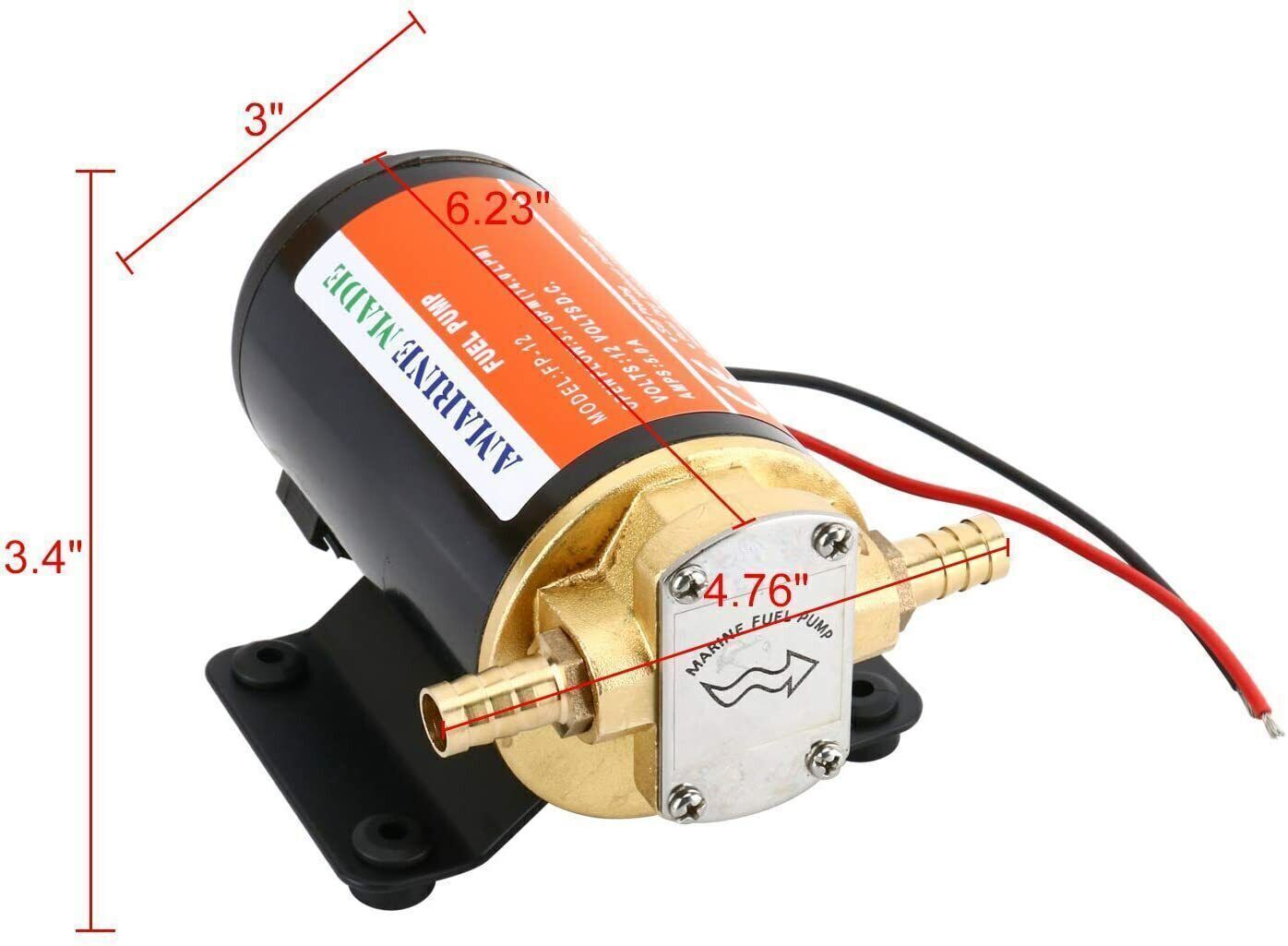 12V 3.7GPM 14.0LPM Electric Oil Scavenge Pump Oil Transfer Turbo Oil Gear Pump