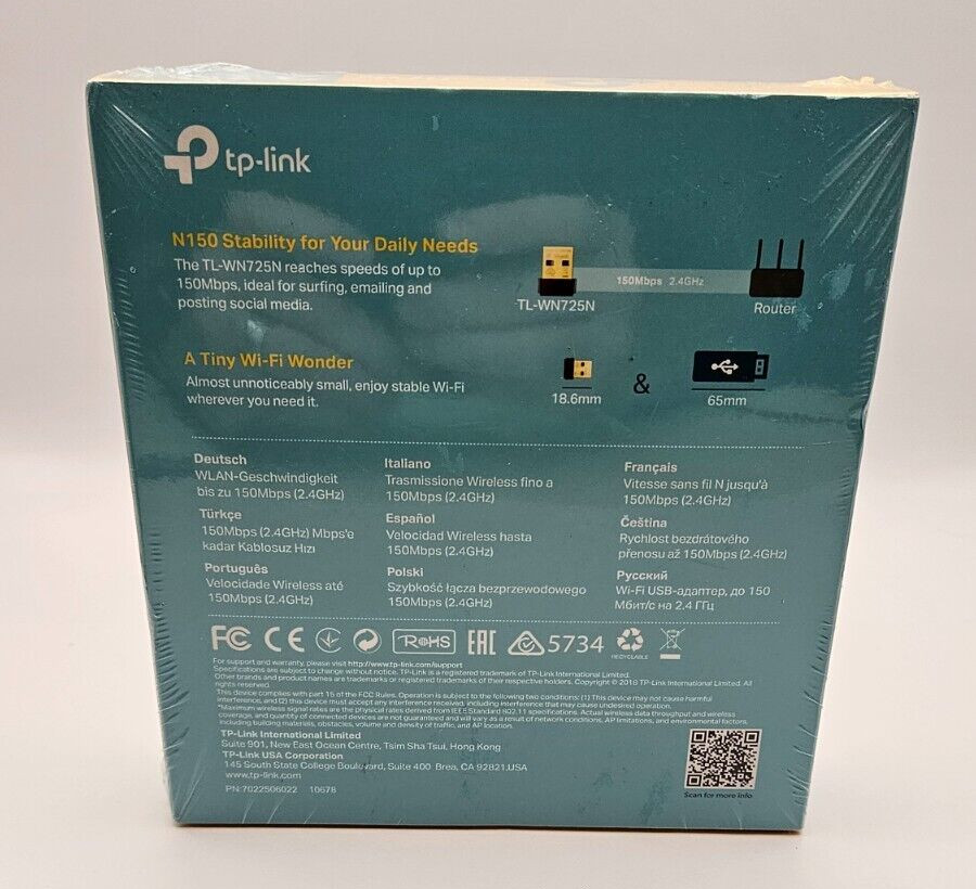 TP-LINK TL-WN725N USB Network Adapter