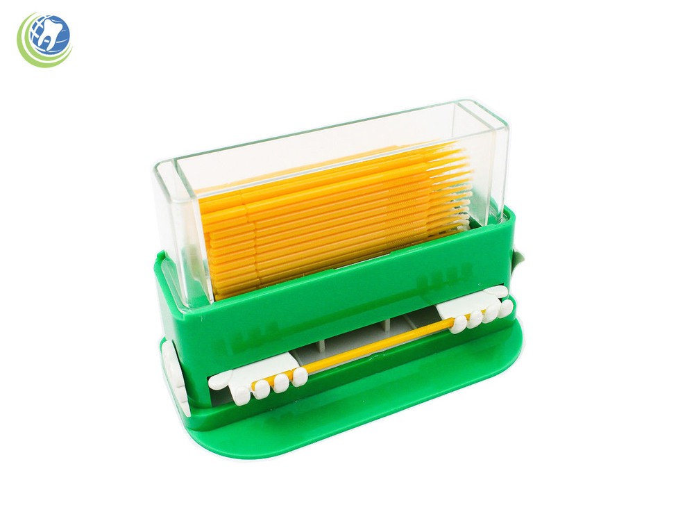 Dental Disposable Micro Applicator Tip Brush Dispenser With 100 Applicators