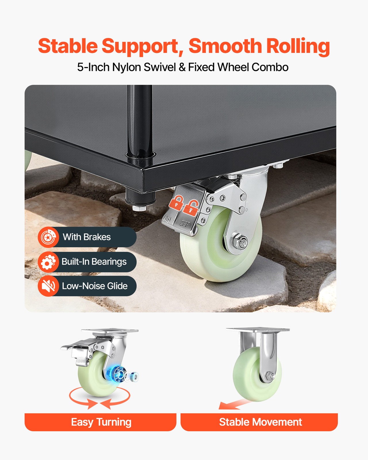 VEVOR Heavy Duty Platform Truck 2000 lbs Industrial Hand Truck Cart with Wheels