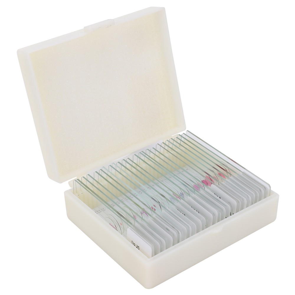 DW-25 25Pcs Animal Slide Set For Microscope Study Science Education