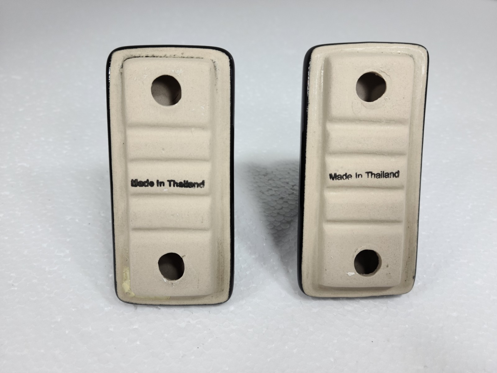 Black Ceramic Towel Bar Rod Rack Post Holder Brackets Tile In Mid Century Modern