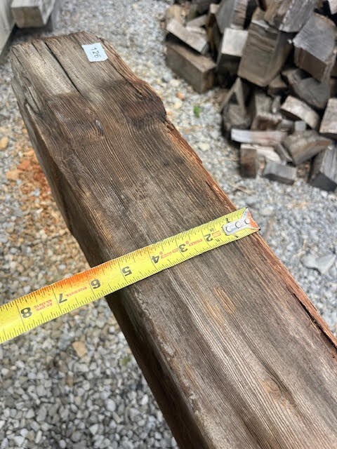 126 Mantle 82"x7"x5" Fireplace, Stained, Solid, Rustic, Salvage, Farm, Beam