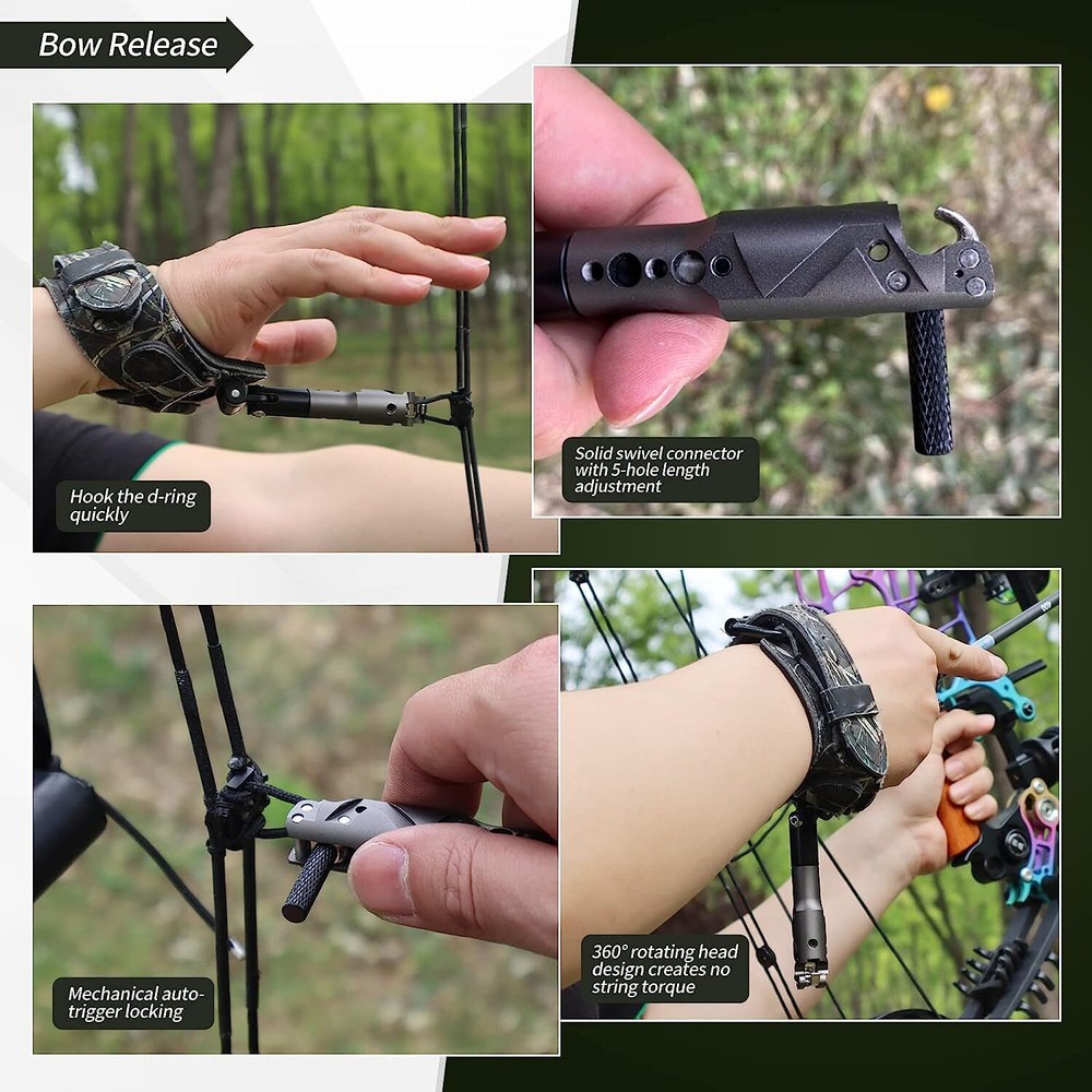 adjustable Archery Release Bow Wriststrap for Compound Bow Hunting Shooting