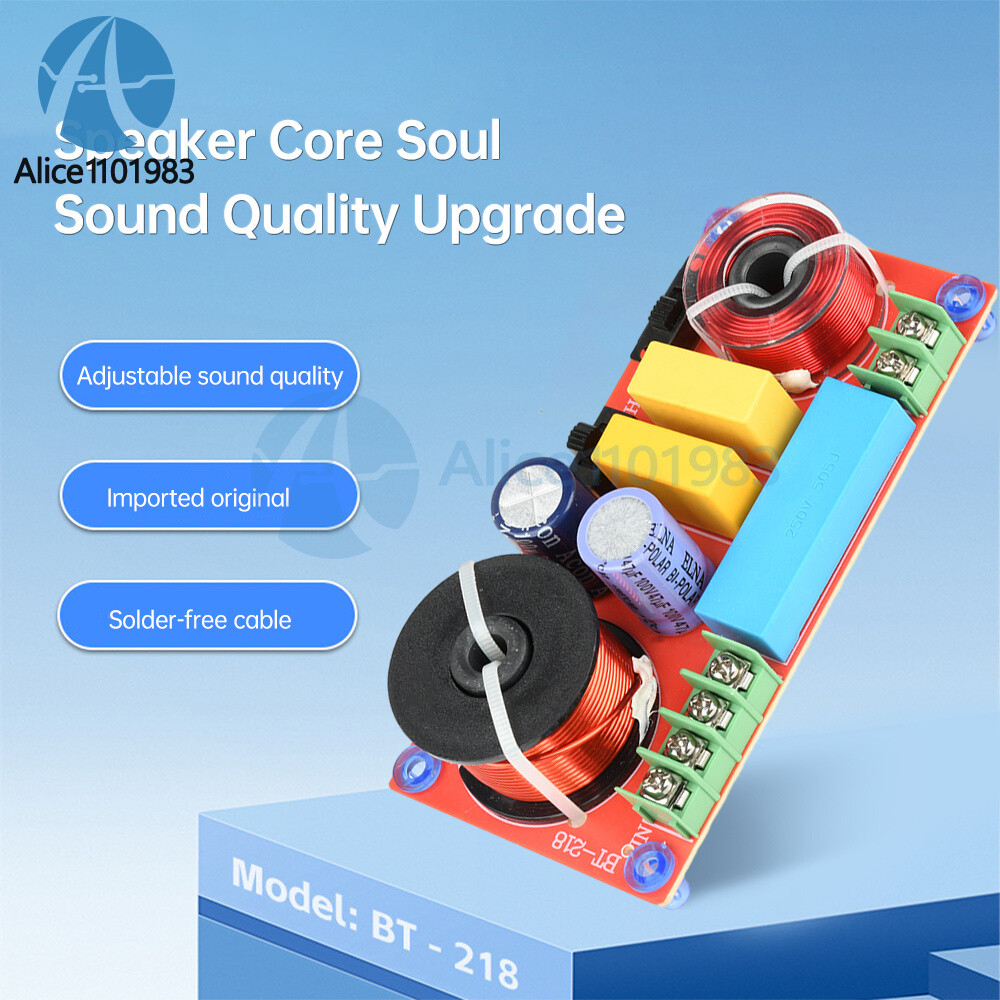 HiFi Bookshelf Speaker Crossover Adjustable 2-Way High Low Frequency Divider DIY