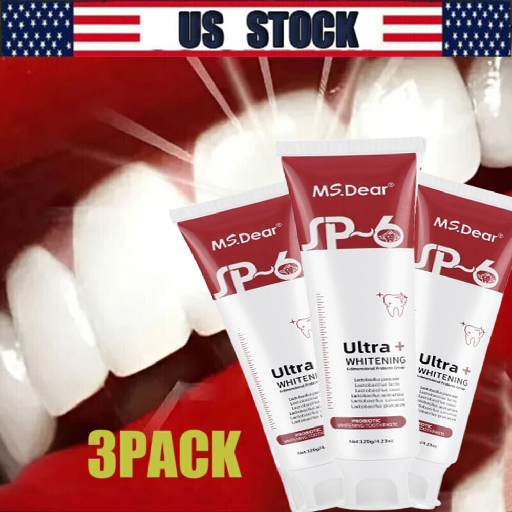 3Pack Whitening Teeth Probiotics Breath Remove Toothpaste SP-6 Refreshing Teeth