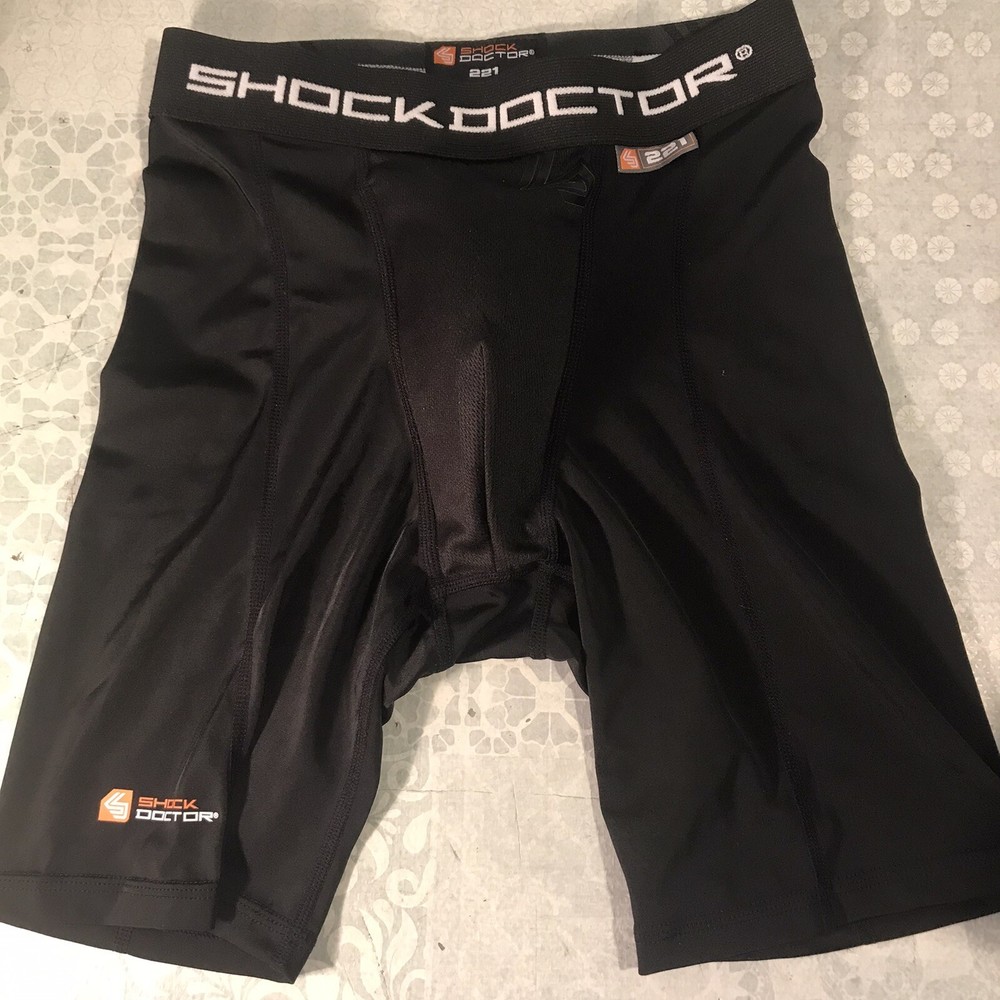 Shock Doctor Core Compression Short with Bioflex Cup Boys XL Black New