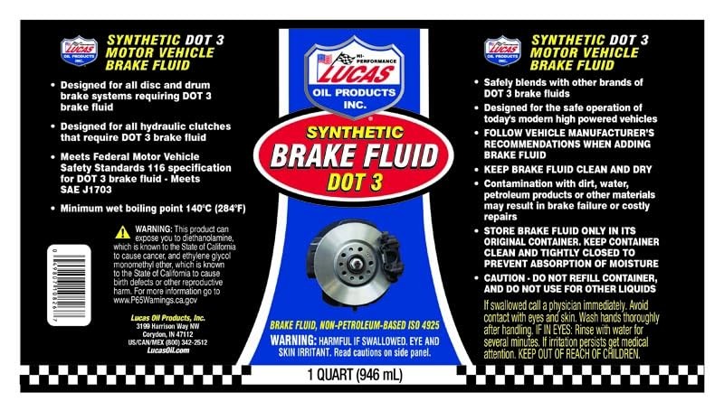 10826 Brake Fluid - 1 Quart