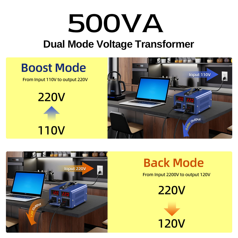500VA 5000VA 6000VA 8000VA step-up/step-down voltage transformer converter