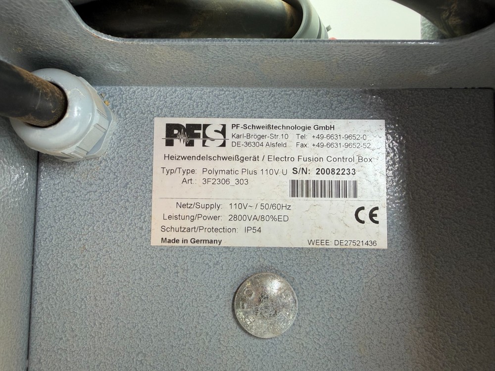 Plasson Polymatic Plus PFS USB Welding Polyethylene Electrofusion Control Box