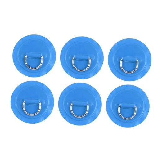 D-Ring Patch Stainless Steel D-Ring PVC Patch Pad No Glue Include for Blue