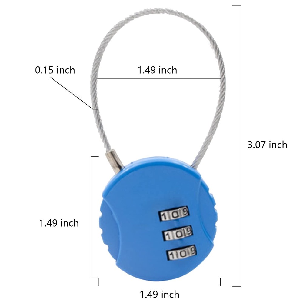 4 Pack Small Digit Combination Locker Locks School Toolbox Gym Use