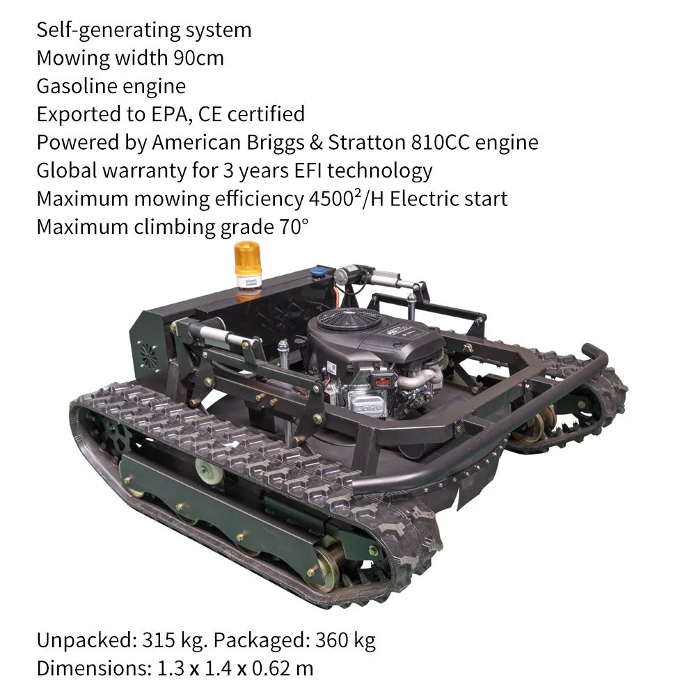 27 HP off-road tank-style Briton lawn mower