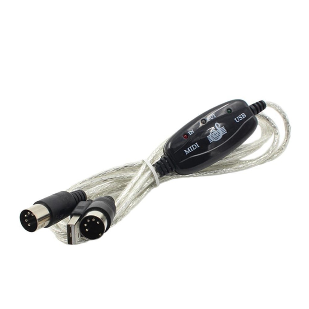 MIDI to USB Cable MIDI in-OUT Interface to USB Converter