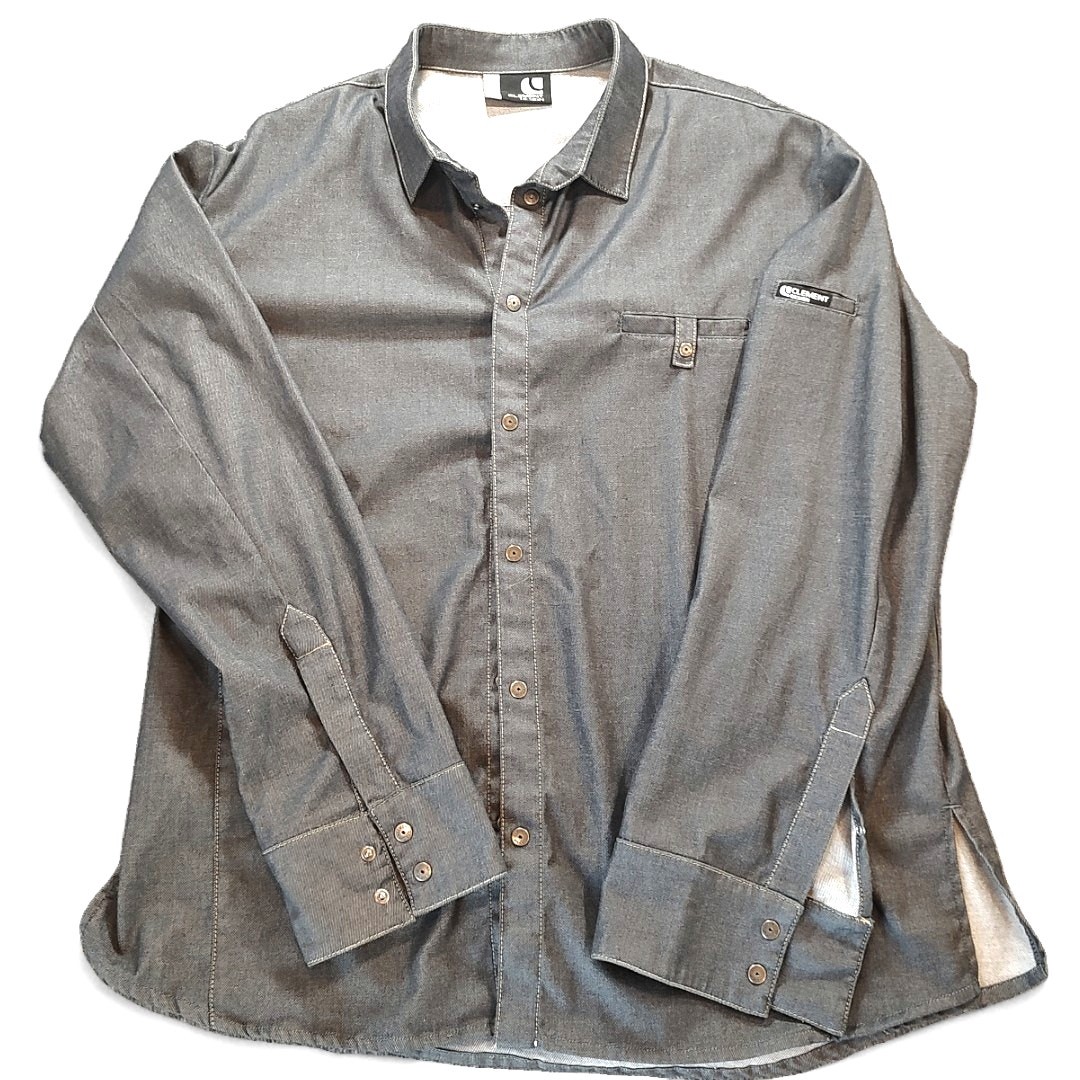 Clement Design Yuma Denim Chef Coat Jacket Long Sleeve Shirt Mens 5 3XL France