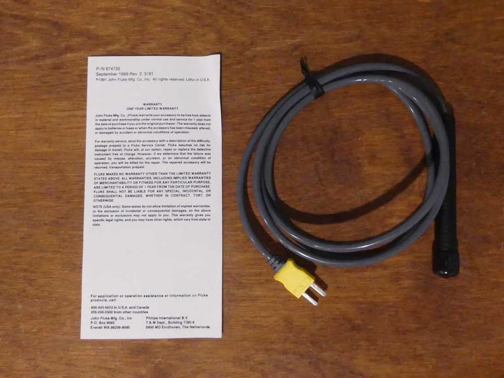 Fluke 80PK-3A Type K Thermocouple Surface Probe w/ 80TK Module