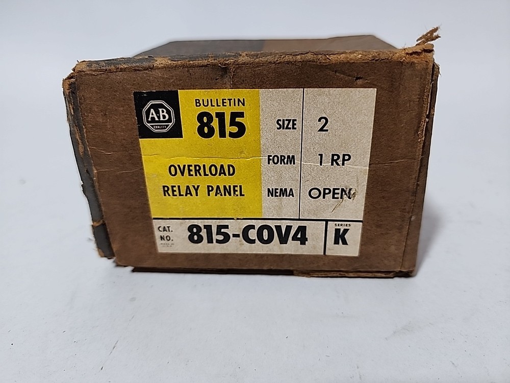 Allen-Bradley 815-C0V4 Overload Relay Panel Size 2