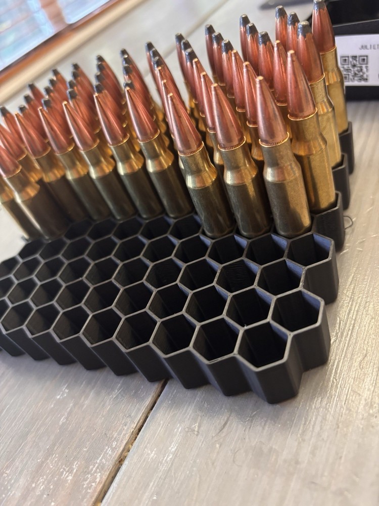 Bullet Tray Reloading Block .308 Hexagonal Honey Comb Storage 100rd
