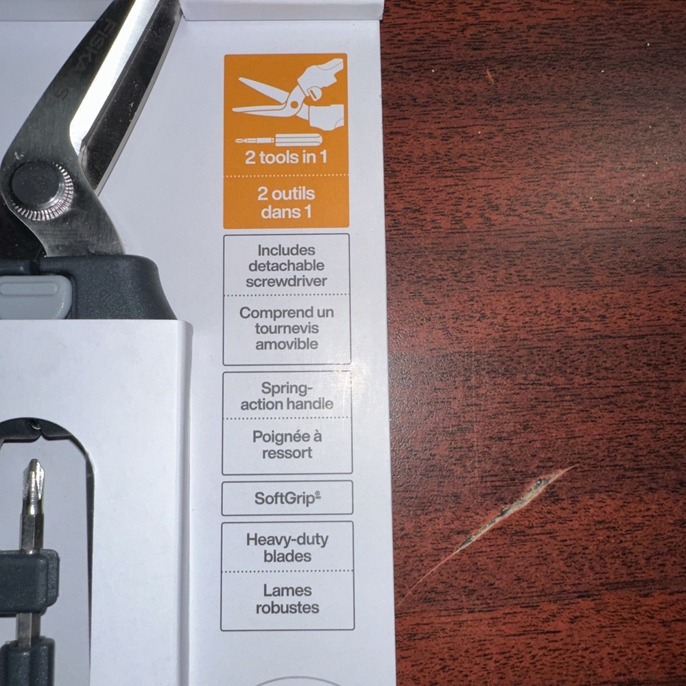 Fiskars Package Opener with Screwdriver Size 8 Inch