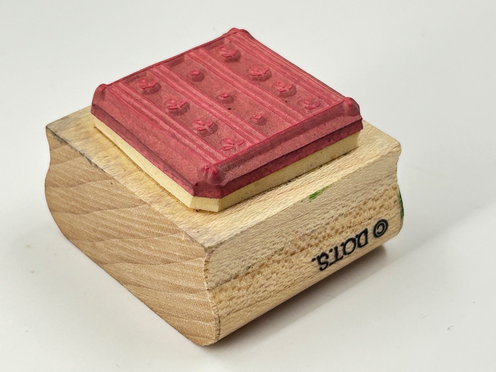 Dots Wooden Rubber Stamp for Card Making