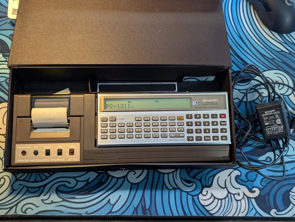 Vintage  Sharp PC-1211 Pocket Computer FULLY RESTORED - NEW LCD + BATTERIES!