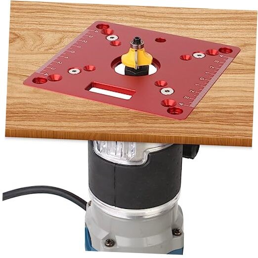 Aluminium Router Table Insert Plate,Mini Square Red(single Insert Plate)