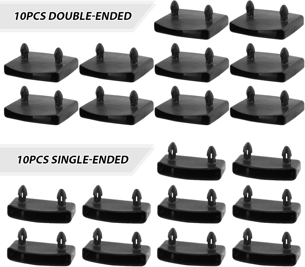 20Pcs 54x10mm Plastic Replacement Bed Slat Centre Caps Holders for...