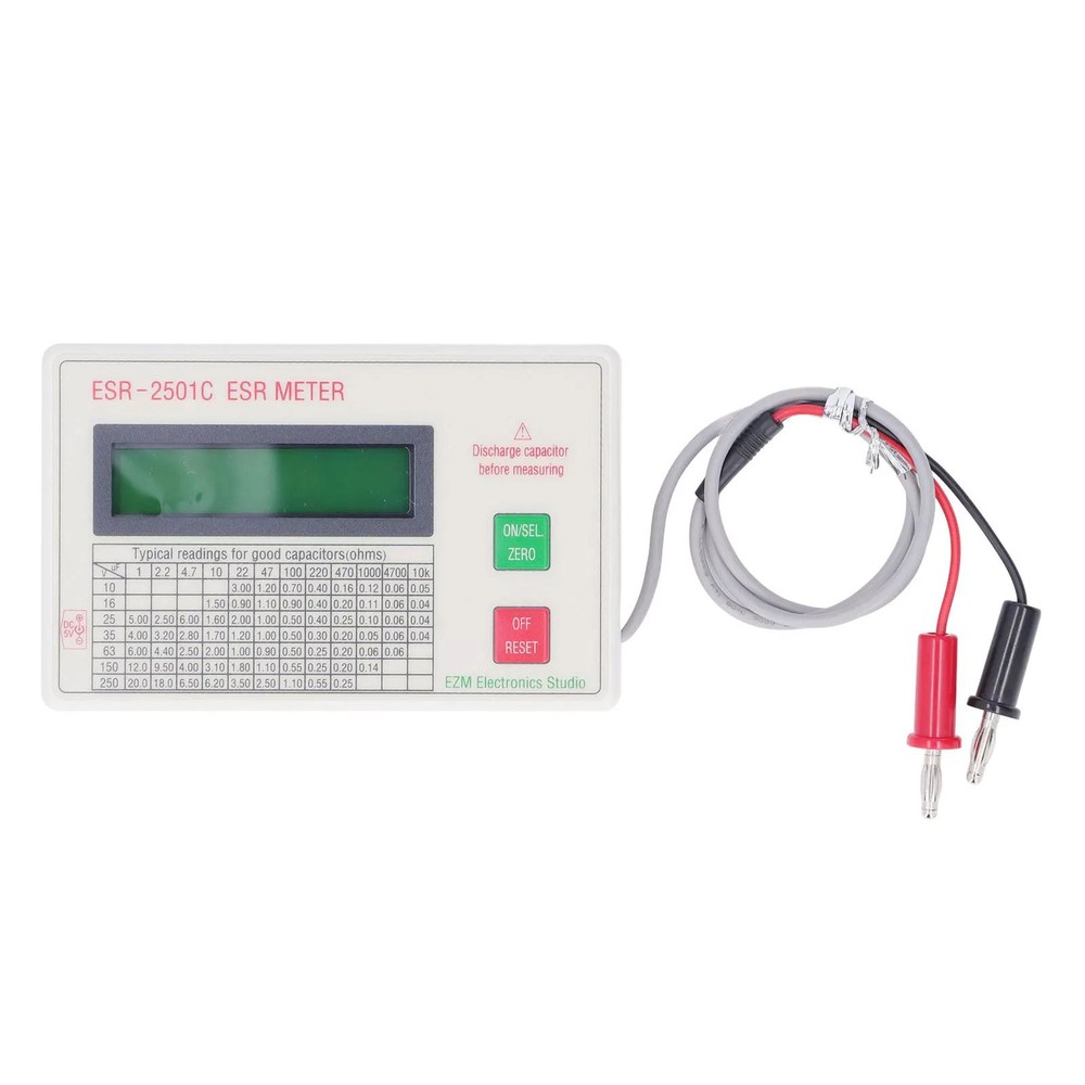 High Accuracy Smart Shutdown Handheld ESR DCR Capacitor Tester Accessories