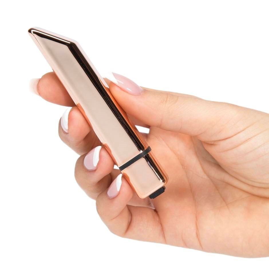 Rocks Off Bamboo 10 Function Clit Nipple Bullet Vibrator Rose Gold