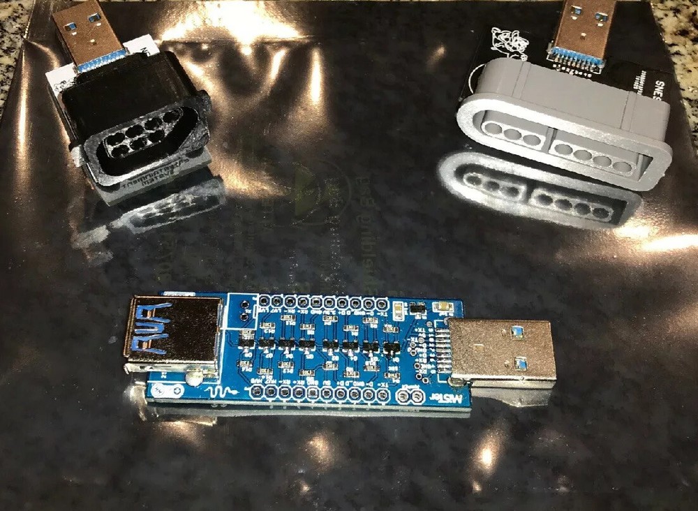 Mister FPGA SNAC USB For SNES & NES Controllers. Now includes Left angle USB ext