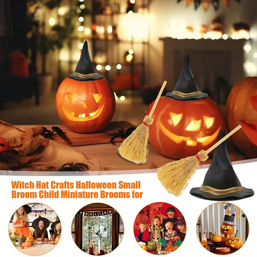 Mini Witch Hat Small Black Witch Hats 1 Set Miniature Decoration