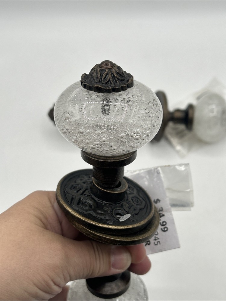 TWO Bubble Glass Knob Pull Decorative Door Knobs Hardware by Hobby Lobby