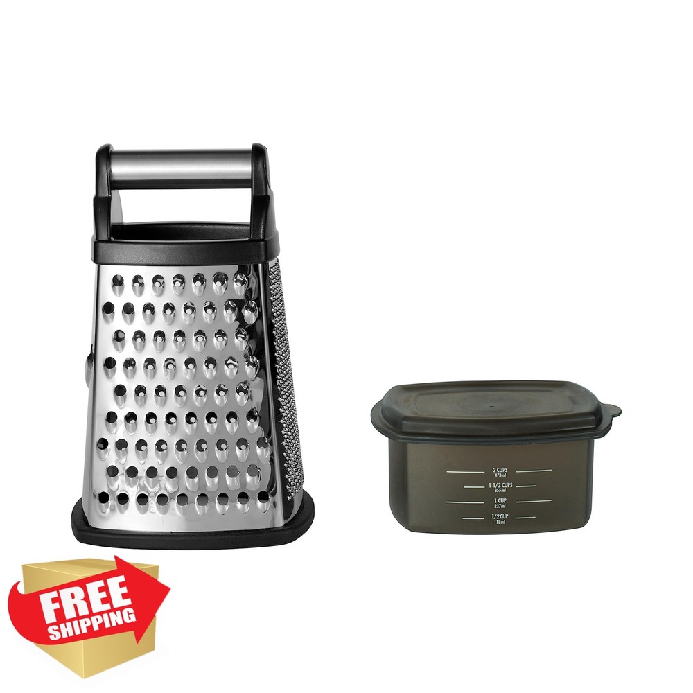 KitchenAid Gourmet Box Grater with Black Storage Container