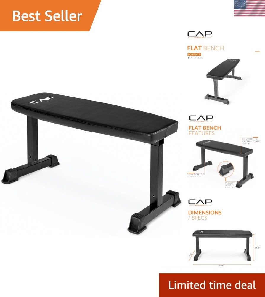 Compact and Sturdy CAP Weight Bench - 19 Inch High for Effective Workouts