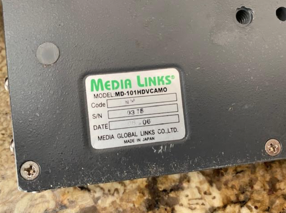 Media Links MD-101 HDVCAMO