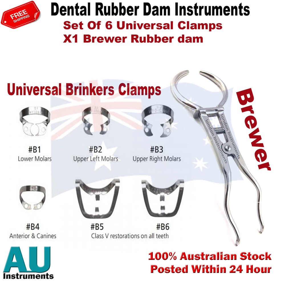 Rubber Dam Clamps Pliers Restorative Upper Lower Laboratory Instruments