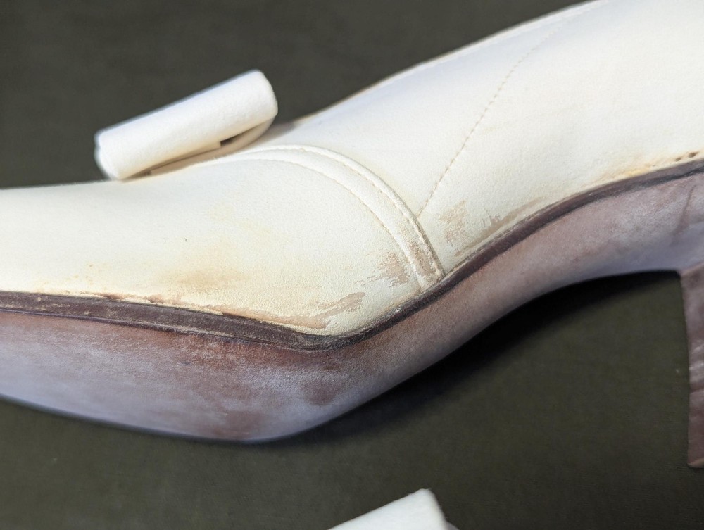 WWII Women's White US Marine Corps Bow Pump Shoes in Box Uniform USMC WAVES 7